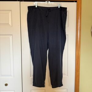Pure Jill J. Jill Navy Blue Tencel Lyocell Pull On Jogger Pants
